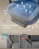 SONGMICS Chaise de Jeu, Chaise d'Ordinateur, Ergonomique, avec Repose-Pieds, Coussin de Tête Ajustable, Support Lombaire, Capacité de Charge de 150 kg, Gris Ardoise OBG077G01 - 4