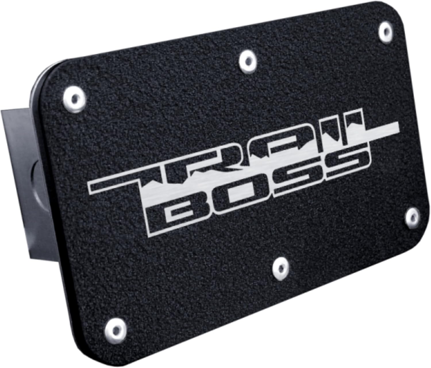 Au-TOMOTIVE GOLD, INC. Officially Licensed Laser Etched Class III Trailer Hitch Plug for Chevrolet Trail Boss (Rugged Black)