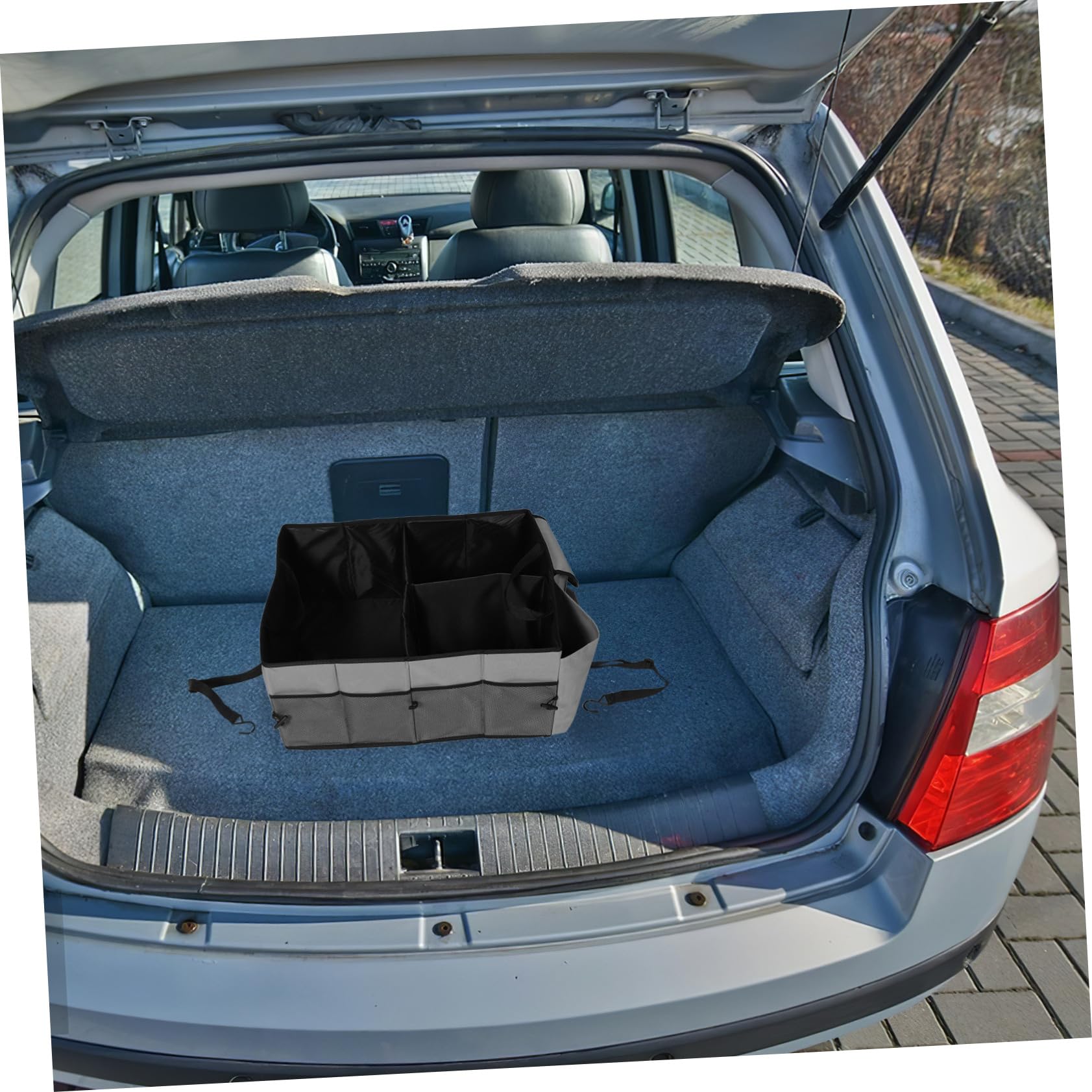 UKCOCO Organizer Per Bagagliaio Auto Pieghevole Organizer Multiscomparto Per Suv Realizzato in Poliestere Resistente e Facile Da Pulire Per Spesa o Attrezzatura Sportiva