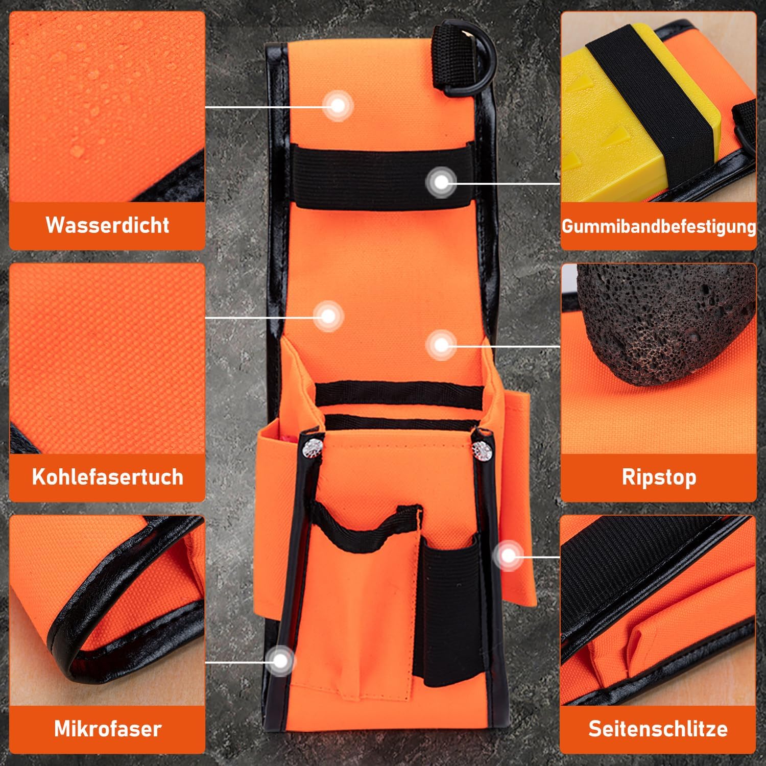 Sac de bûcheron réglable pour cales en aluminium et en plastique - Sac banane pour abattage d'arbres