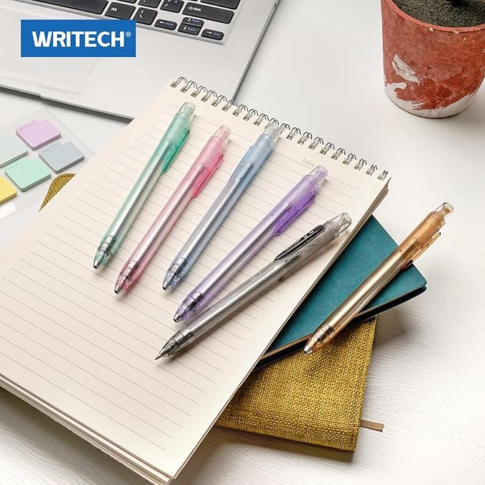 WRITECH Bolígrafos de gel de tinta multicolor 0.7mm x6 miniatura 2