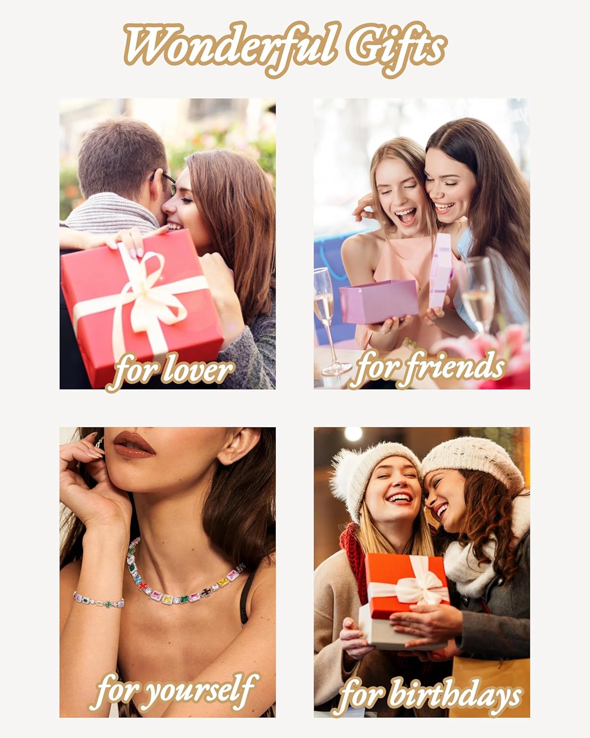 925 Sterling Silver Tennis Bracelet For Women Men 18K Gold Plated Multi-Color Cubic Zirconia Colorful Gemstone Bracelet, Hypoallergenic, 7MM, 6.5-8.5Inches- Birthday Valentines Day Gifts For Her Him - Image 8