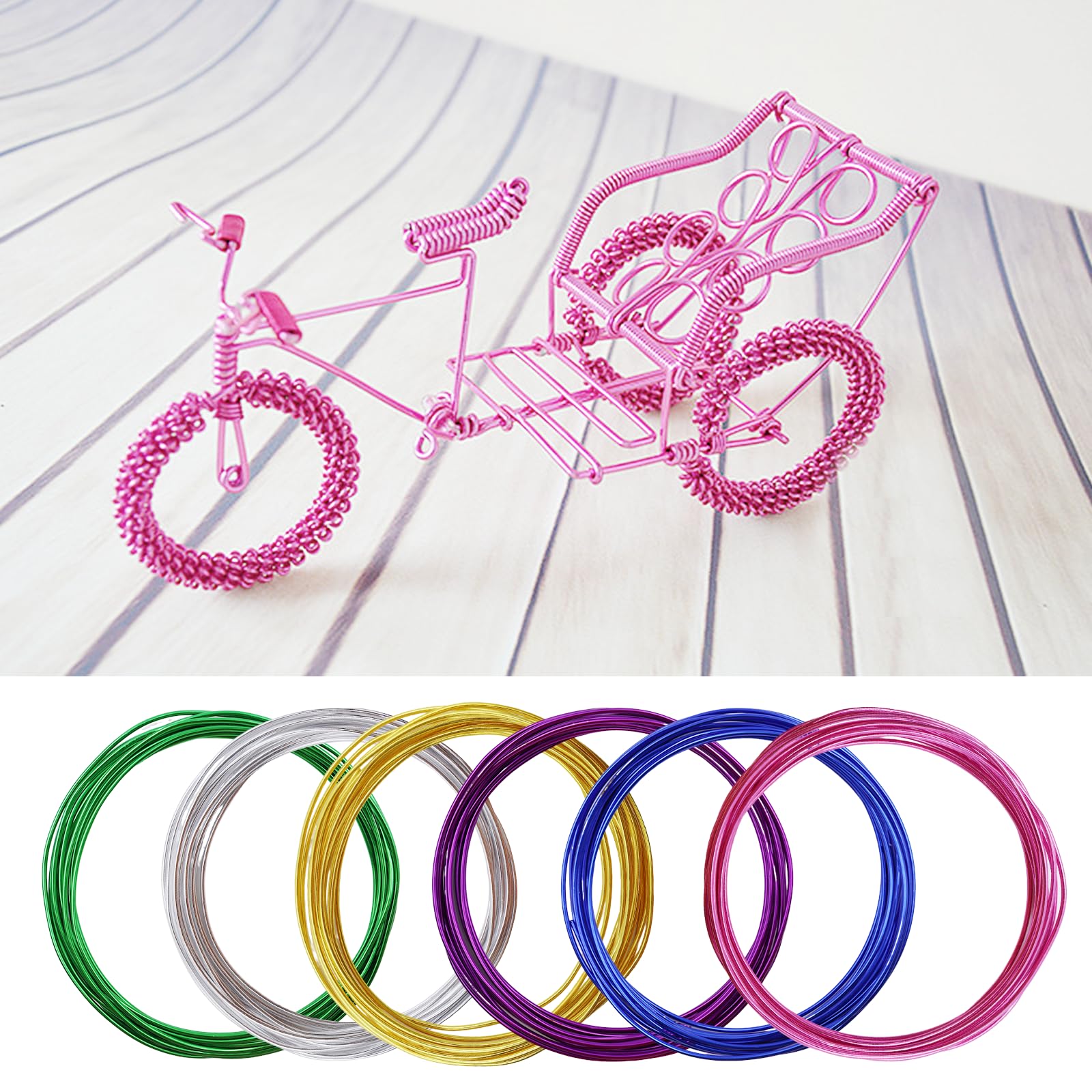 Allazone Basteldraht Set – 10 Rollen, 1,5 Mm, Bunt, Aluminium, Für Schmuckherstellung