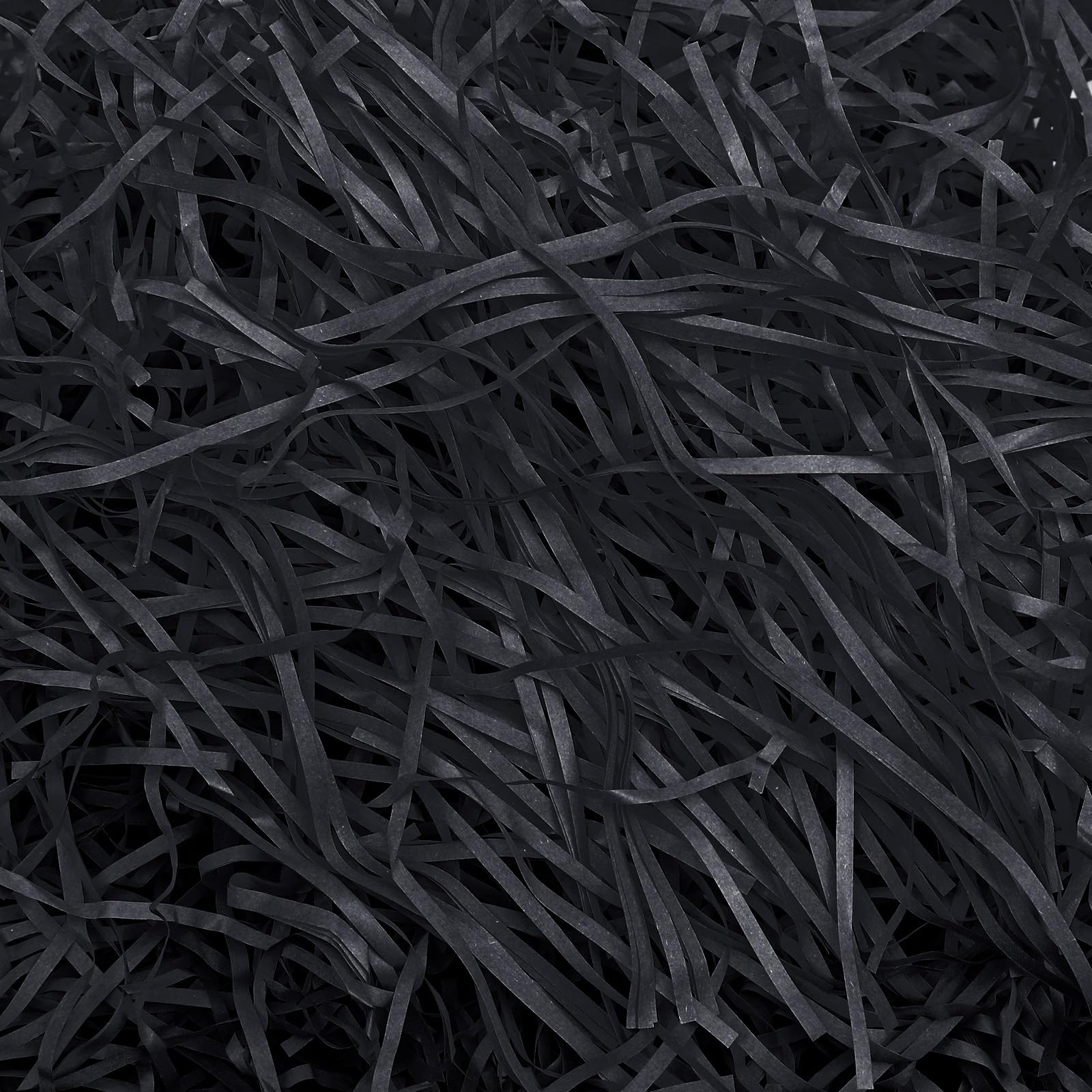 MARFOREVER 200g Füllmaterial Geschenk Raffia, Schwarz Hamper Shreds Geschreddertes Papier Geschenk Füllung zum Dekorieren von Geschenkkörbe Füllmaterial Geschenkverpackung für Geschenkbox Dekoration