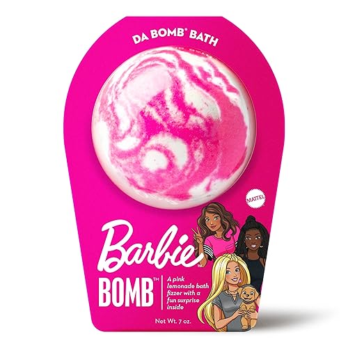 DA BOMB Bath Barbie - Bomba de baño, 7 onzas, rosablanco