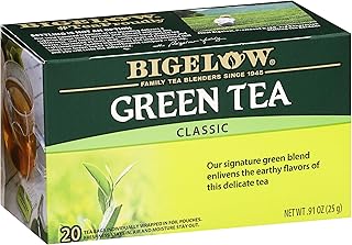 Bigelow Tea Classic Green Tea, Caffeinated Tea, 20 Count Box (Pack of 6)...