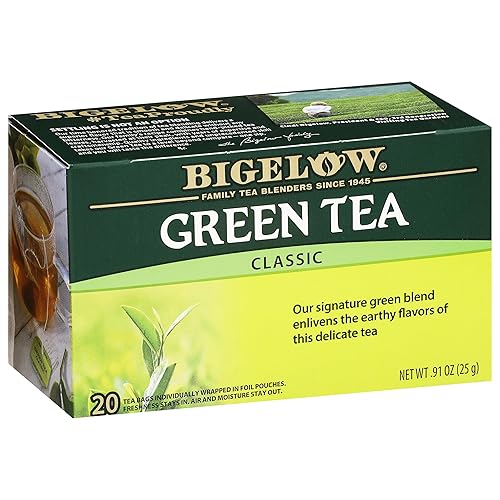 Bigelow Té verde con melocotón cajas de 20 unidades paquete de 6