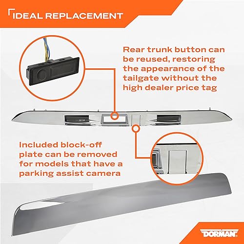 Miniatura 2 de Dorman 97943 - Empuñadura de puerta elevadora compatible con modelos seleccionados de Nissan, cromo (OE FIX)