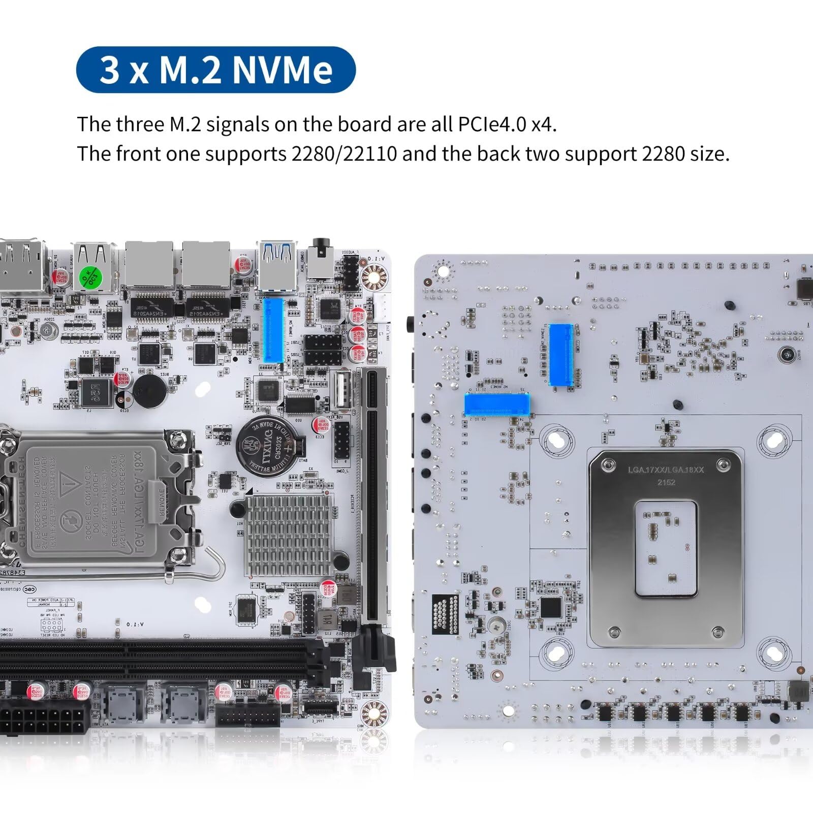 SJRC Q670 LGA 1700 NAS Motherboard 8 Bay, 8 x SATA3.0 Mini ITX Mainboard with 3 x M.2 NVMe PCIe4.0 x4, i226-LM 2.5GbE LAN Board DDR5 with PCIe5.0 x16, Barebone NO RAM/SSD/System