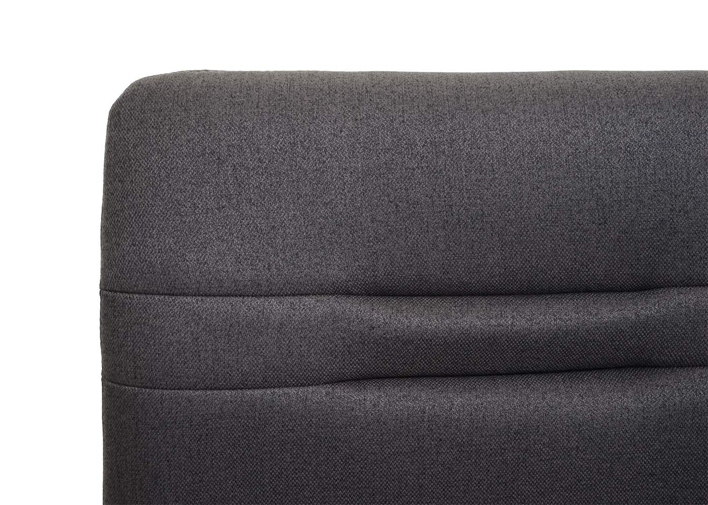 Mendler Banco de comedor HWC-H70, banco tapizado, respaldo de tela/textil de acero inoxidable cepillado, color gris-marrón, 180 cm