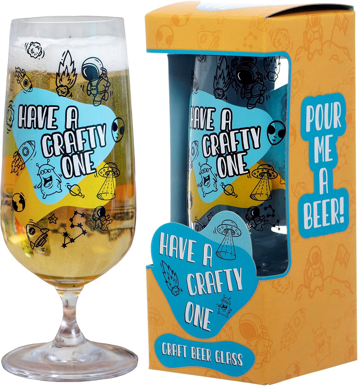 Boxer Gifts 18th Birthday Craft Beer Glass - Unique Glassware Gift for Him, Transparent