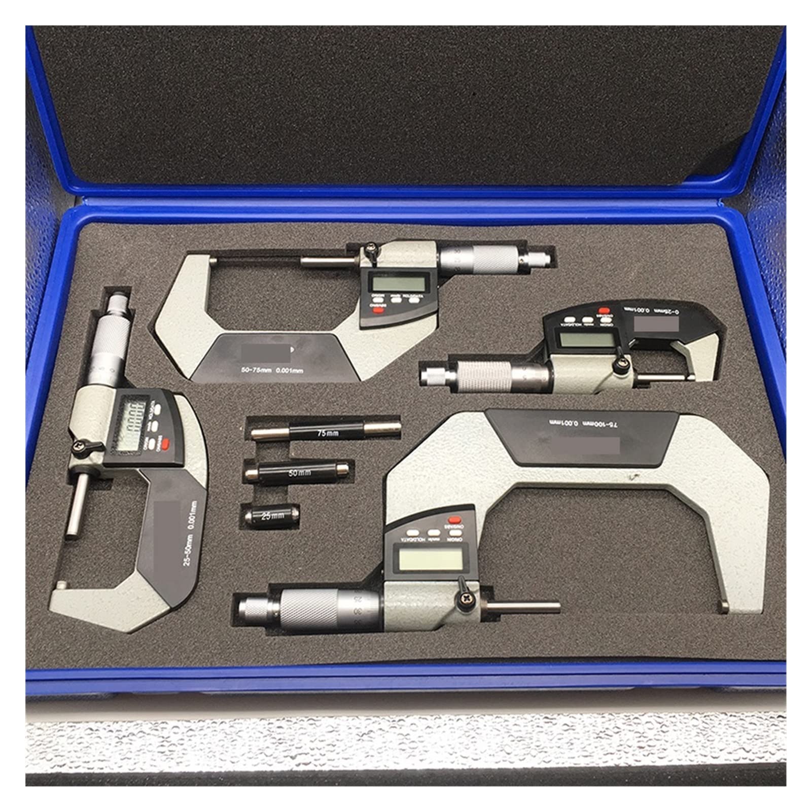 Micromètre Numérique Extérieur – Plage 50-75 Mm, Précision 0,001 Mm, écran LCD, étanche IP65