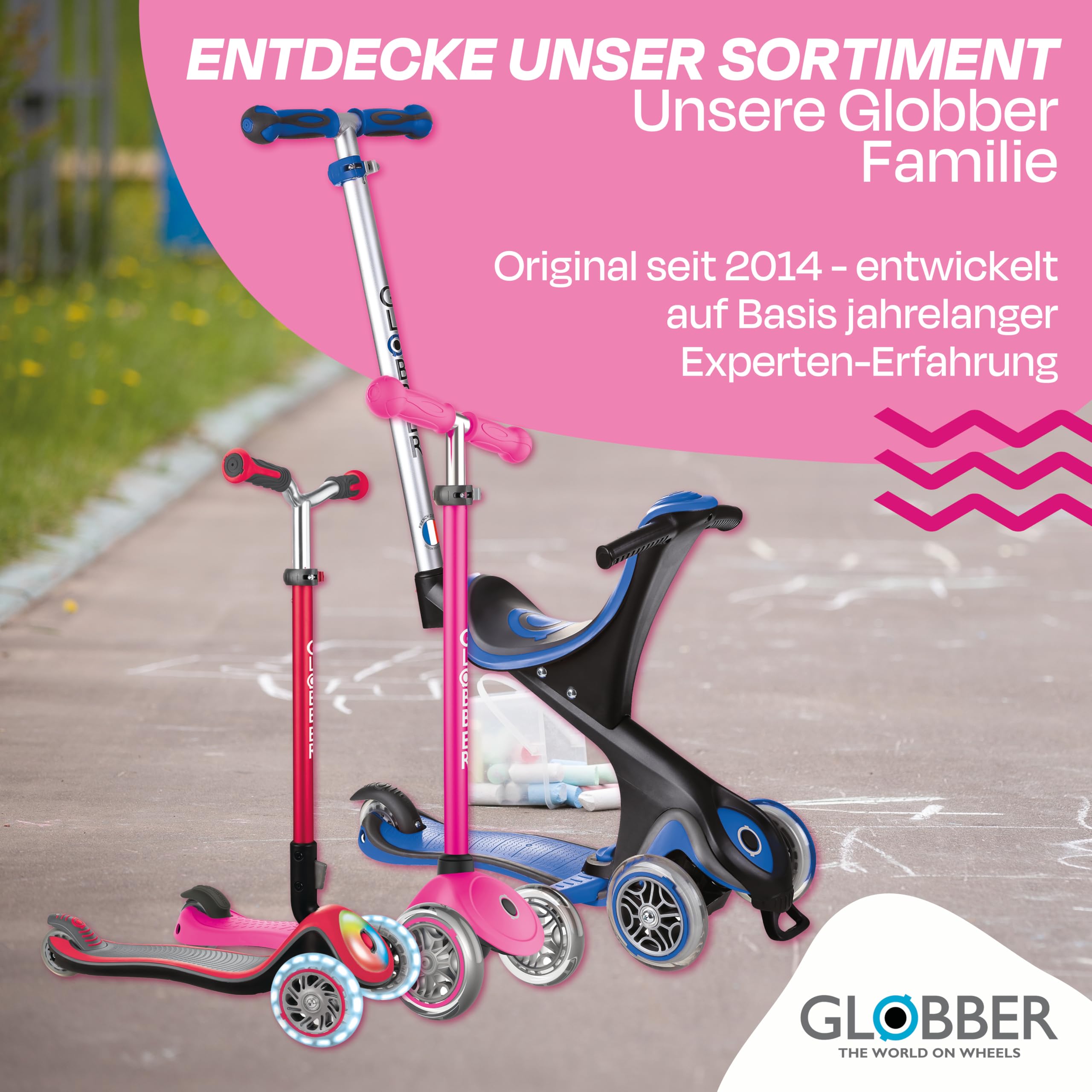 GLOBBER NL 205 Roller – Tretroller Kinder ab 8 Jahre, Teens und Erwachsene - Scooter 205 mm - ABEC 7 – höhenverstellbar