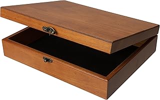27 Cherry Wood Office Decor Ideas for Warm Workspaces 20 WE Games Old World Wooden Box with Brass Latch – Vintage-Style Wooden Ke...