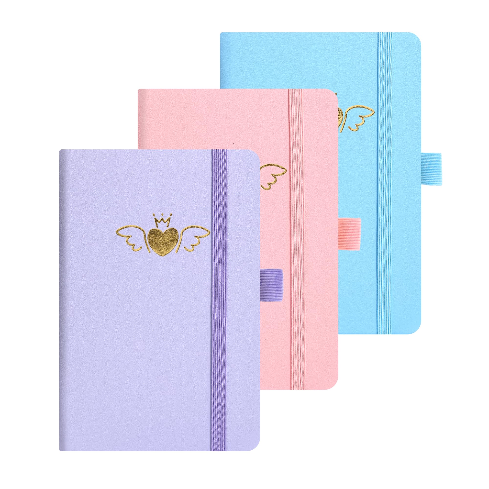 BOBO RABBIT Confezione da 3 quaderni tascabili formato A6 piccolo mini notebook per prendere appunti