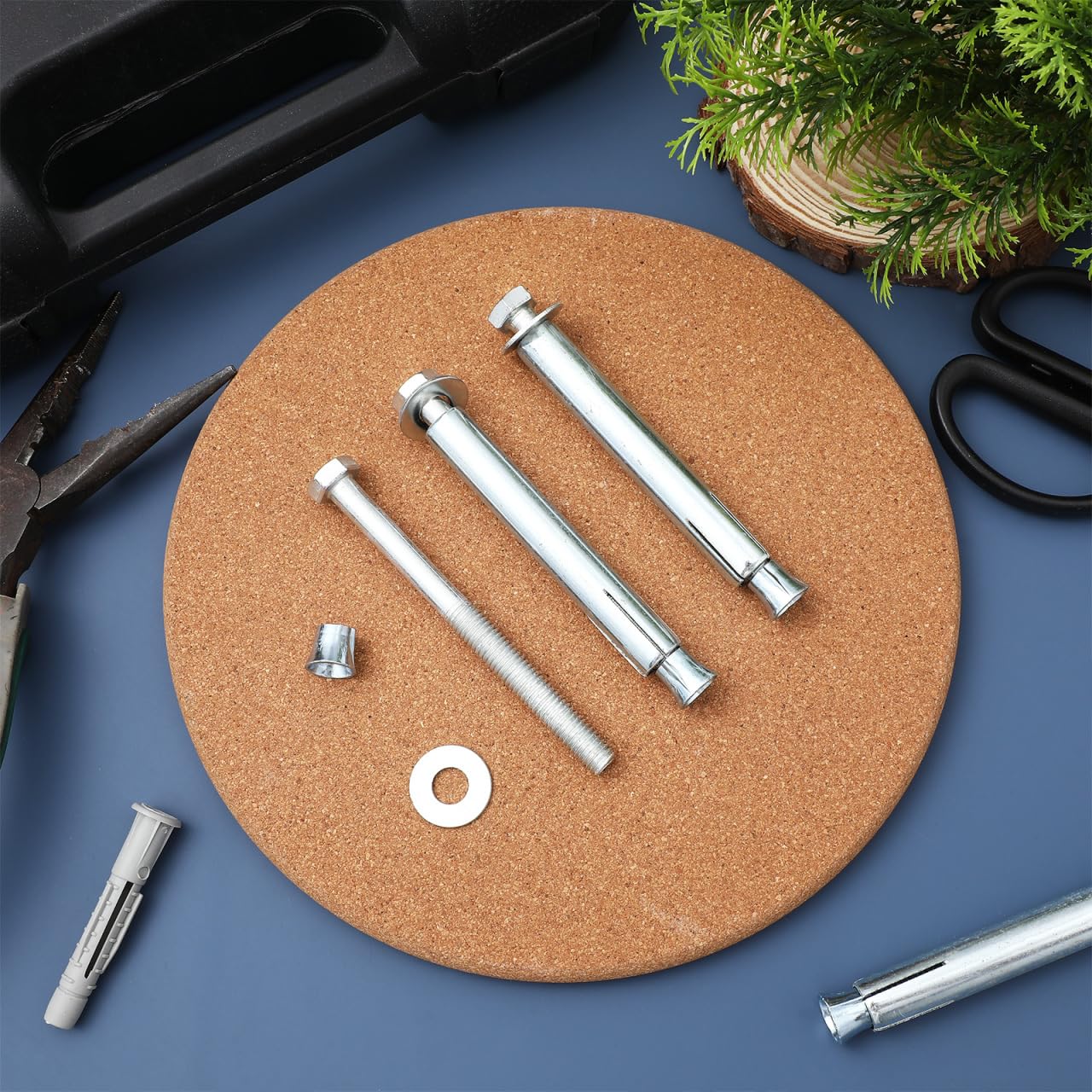 Driveway Bolt Expansion Screws for Speed Bump Installation Concrete Asphalt Ground Screw Anchors 3.7 Inch Expansion Fasteners for Road and Driveway Use