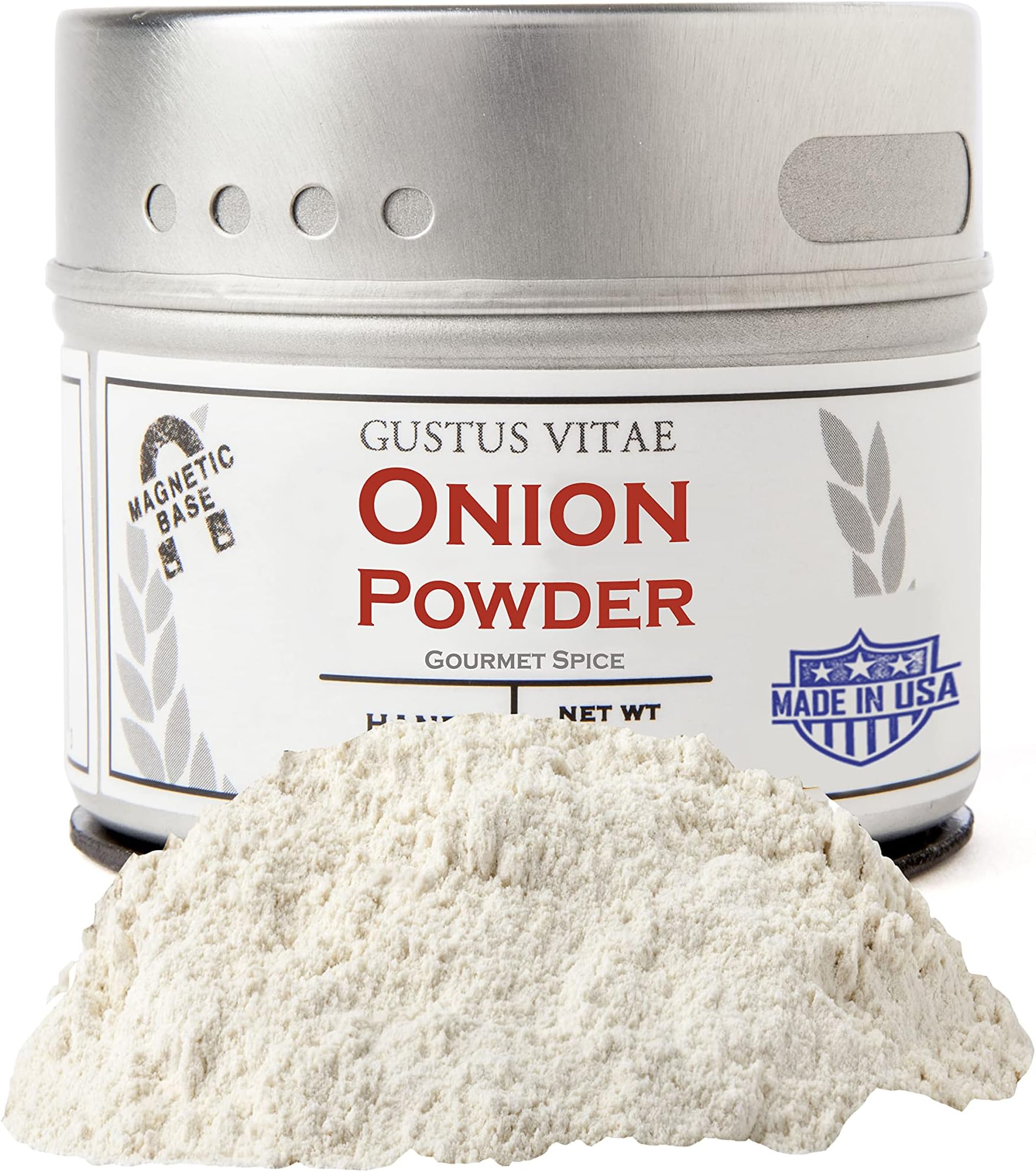 Onion Powder | All Natural, Non GMO | Sustainably Sourced Seasoning, Not Irradiated | Ultra Premium, Single Ingredient Spice | Hand Crafted in Small Batches | Made in USA | GLP-1 Friendly, Gourmet Spice | Gustus Vitae | #15