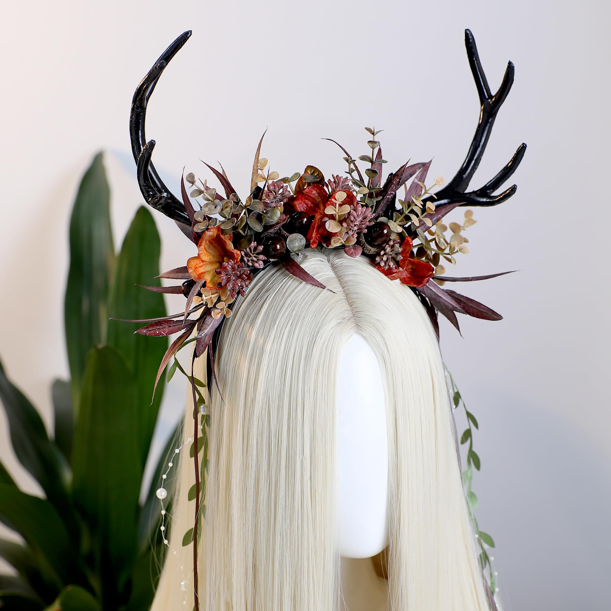 MOSTORY Fascia per capelli con corna di cervo, per Carnevale