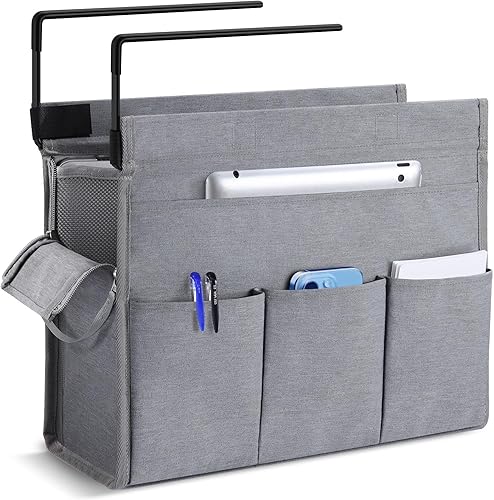 Miniatura 8 de MASTLU Bolsa de almacenamiento para colgar debajo del escritorio, organizador de escritorio, bolsa de almacenamiento lateral de oficina, compatible