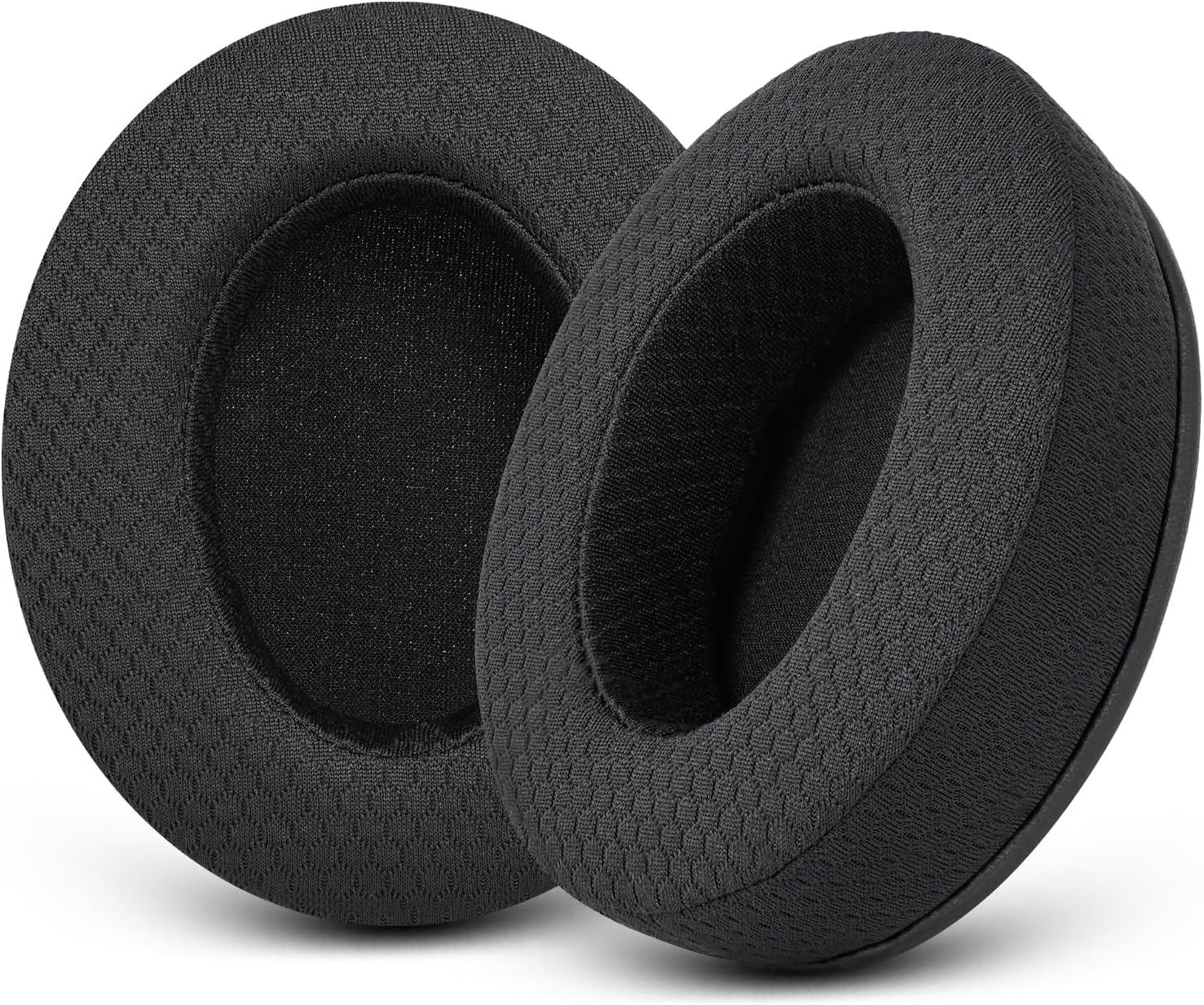 Upgraded Replacement Earpads Cushions for HyperX Cloud/Alpha, Turtle Beach Stealth 400/600, Audio Technica M50X/M40X & More - Ear Pads with Breathable Mesh Fabric / Added Thickness / Memory Foam