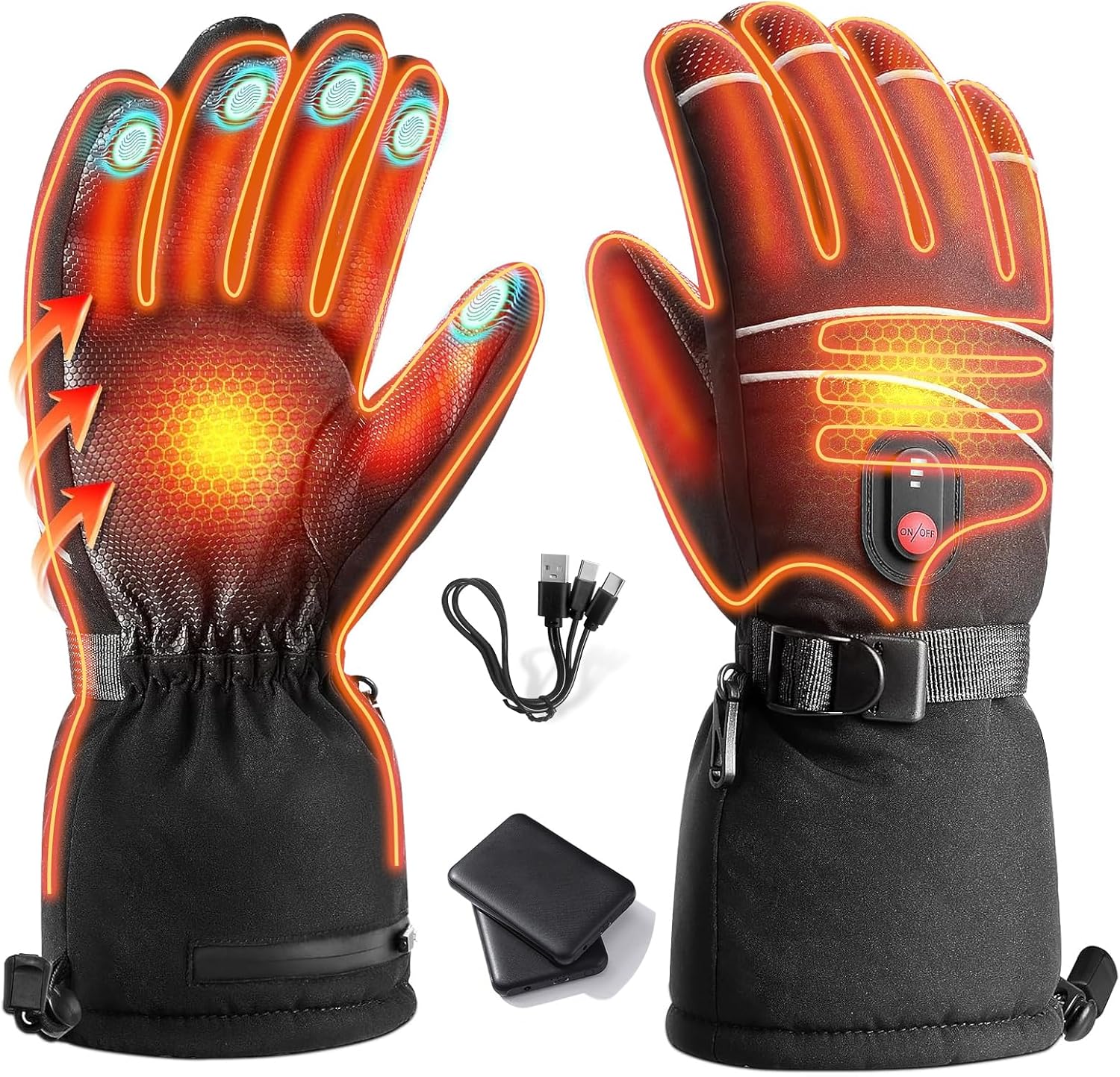 Rechargeable Heated Gloves for Men Women, 5000mAh Taiwan Ubuy