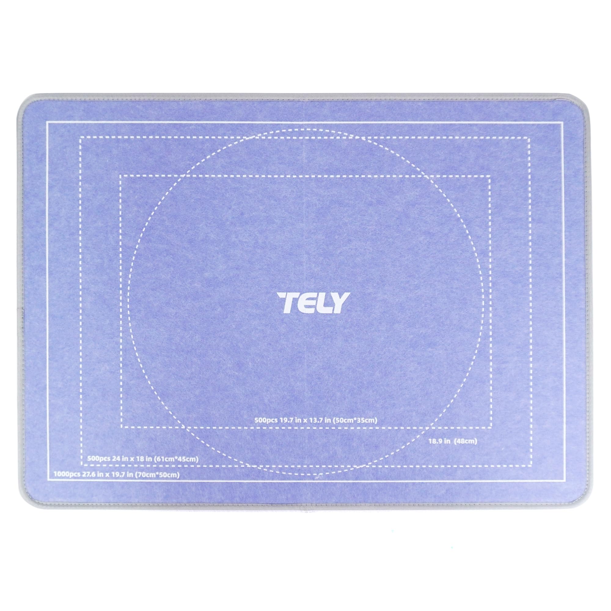 TELY Składana tablica do puzzli – wytrzymały twardy filc, antypoślizgowa powierzchnia, przenośna i lekka, pasuje do 1000 sztuk, lawendowa mata do puzzli na stół, okrążenia lub stojak na puzzle