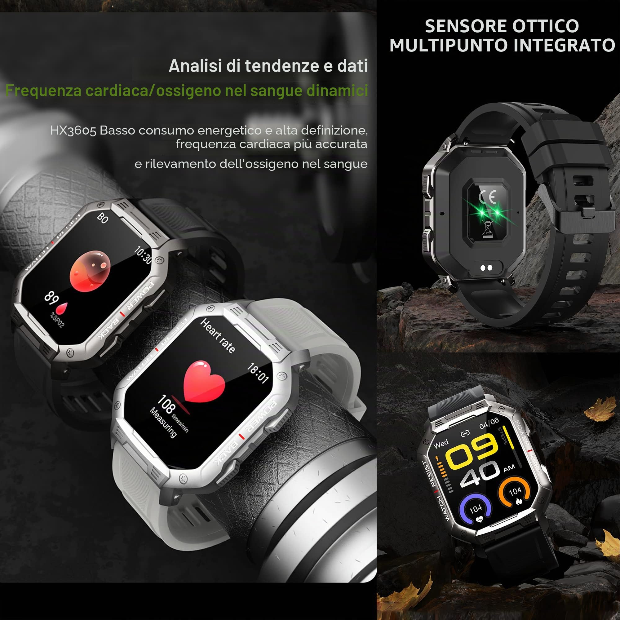Smartwatch Chiamate e Risposta Bluetooth, 19 Sport Orologio Smartwatch Uomo Donna, Fitness Contapassi Cardiofrequenzimetro Pressione Sanguigna SpO2, Monitoraggio del Sonno, Android iOS (Nero)