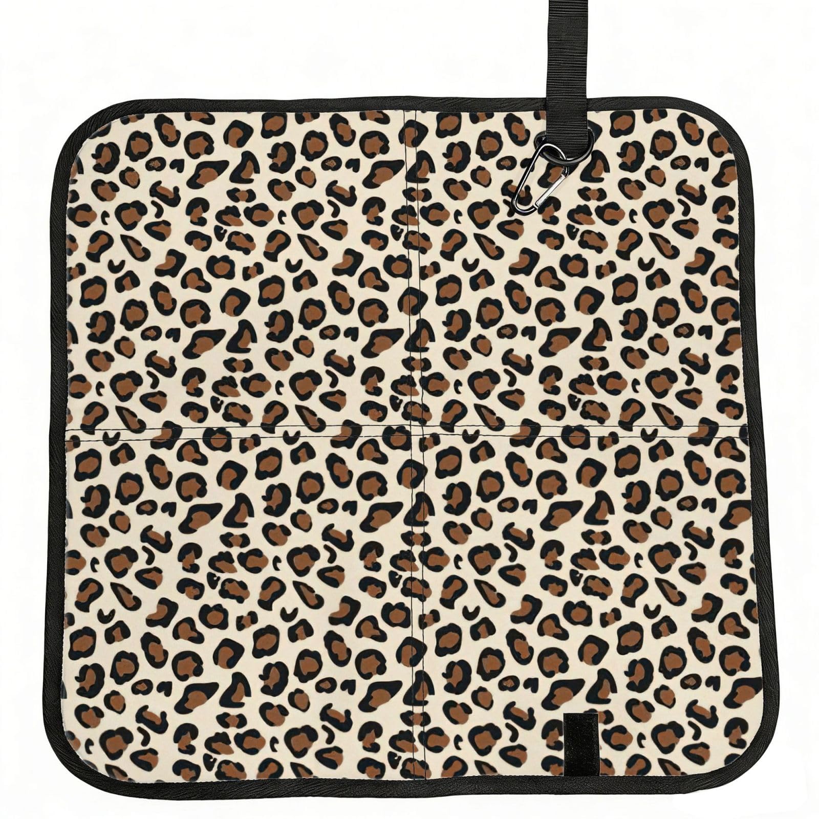 UVBDF Leopard Print Print Outdoor Sitting Cushion Folding Seat Pad Compact Portable Picnic Bench Cushion Mat