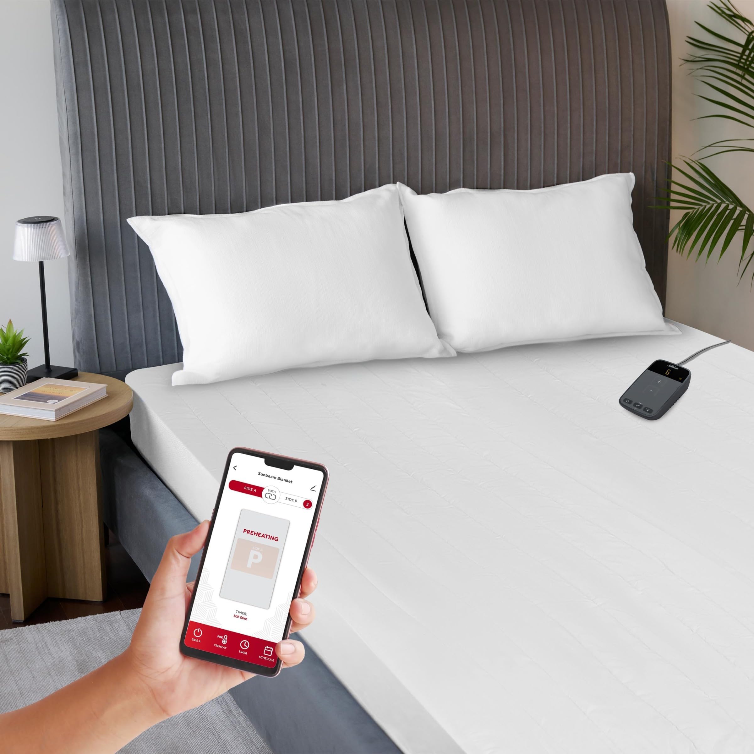 Polyester Wi-Fi Connected Mattress Pad, Electric Blanket, 10 Heat Settings, Full Size