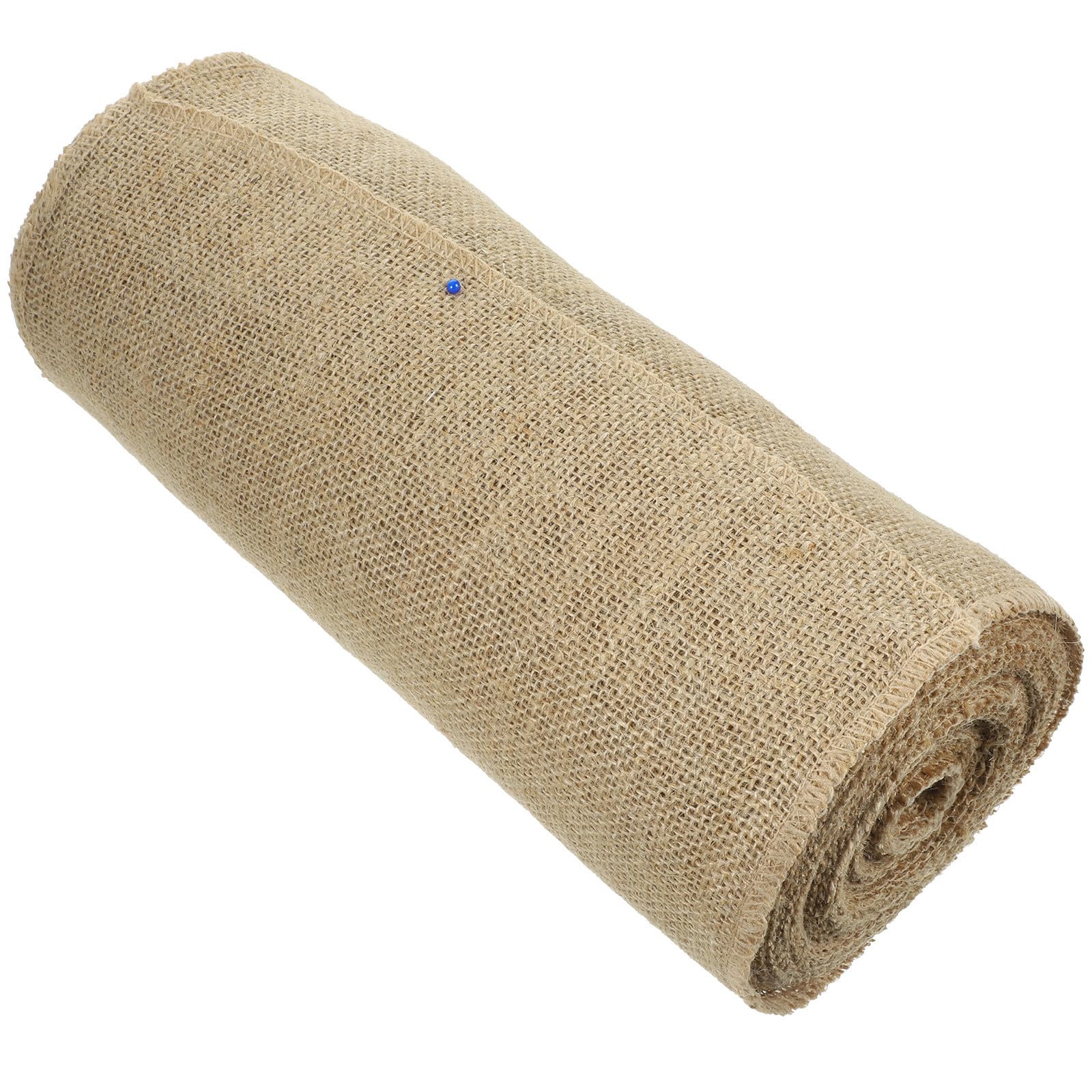 Camino de mesa de arpillera beige en rollo de 30cm x 10m para bodas y manualidades