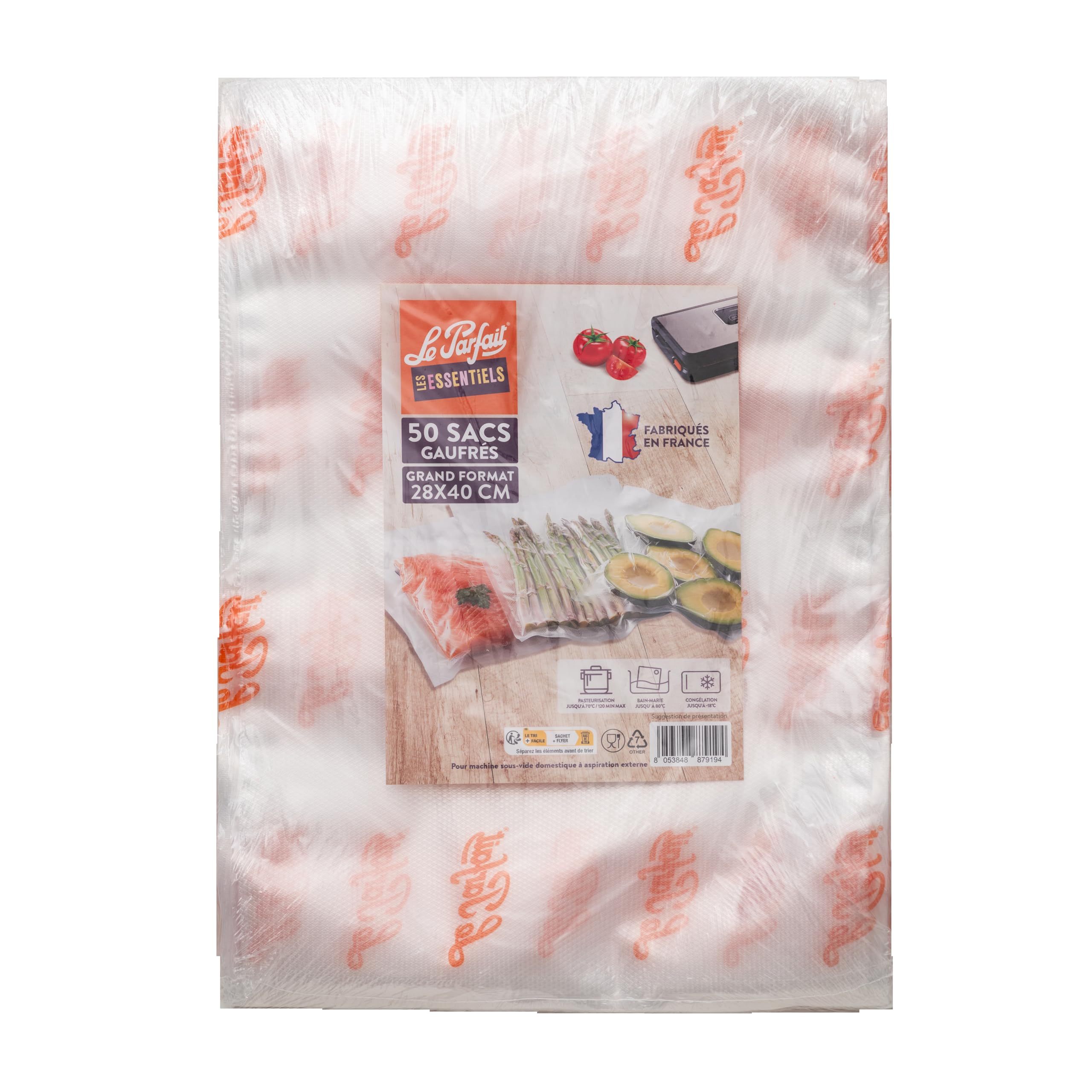 Lot de 50 sacs sous vide – 28 x 40 cm