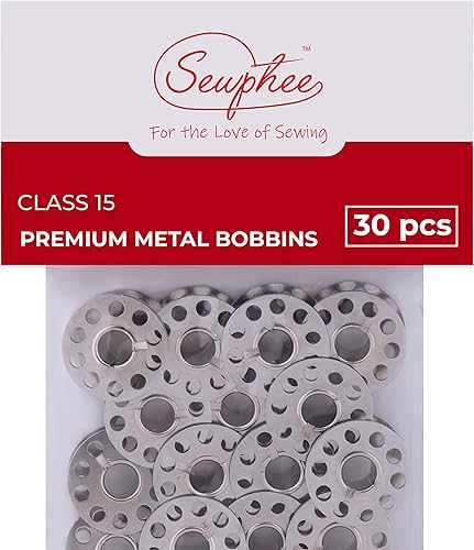 30 bobinas de metal para máquina de coser  Se adapta a Babylock, Brother, Janome, Kenmore, Singer y otras máquinas de coser (paquete de 30)