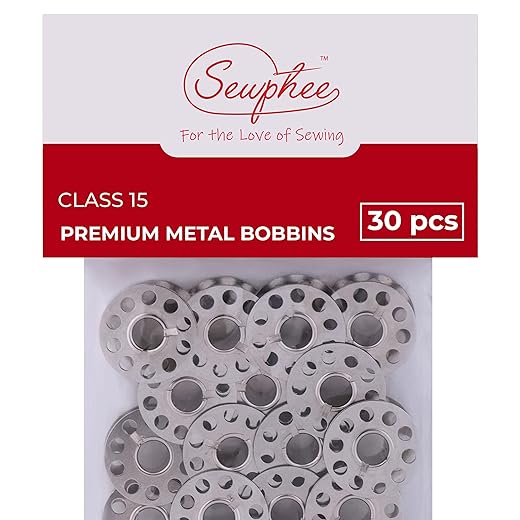 30pcs Metal Sewing Machine Bobbins – Fits Babylock, Brother, Janome, Kenmore, Singer and Other Sewing Machines (Pack of 30)