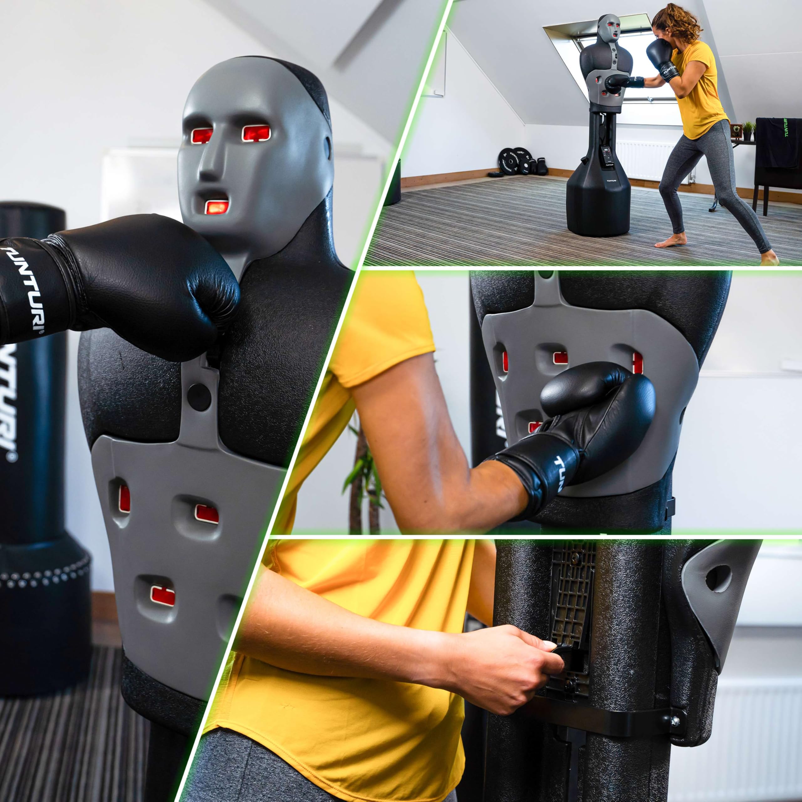 Tunturi Mannequin de Boxe Sac de Frappe sur Pied - Punching Ball pour Adulte