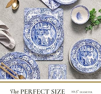 Amazon.com | Spode Blue Room Traditions Plate Set, Set of 6-10.5