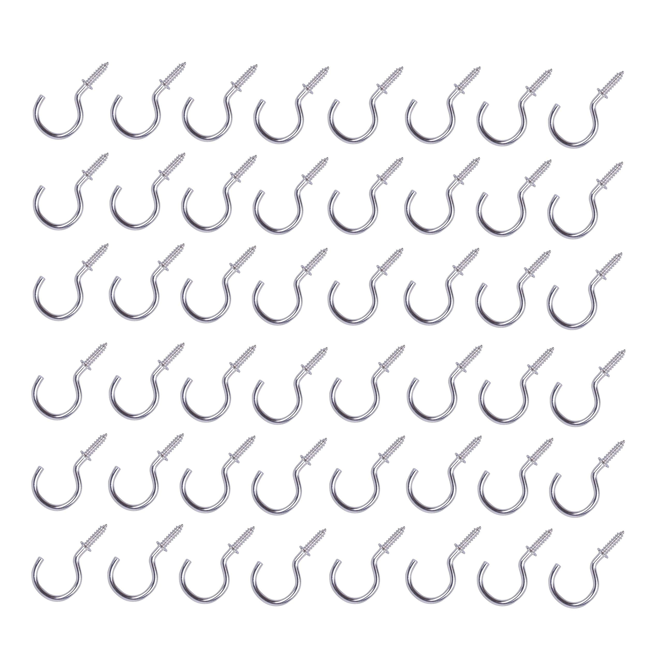 Versa® 40 Pcs Screw Hooks – 1 Inch Metal Heavy Duty Hanging Hooks Compact & Practical 1-Inch Size-picture-17