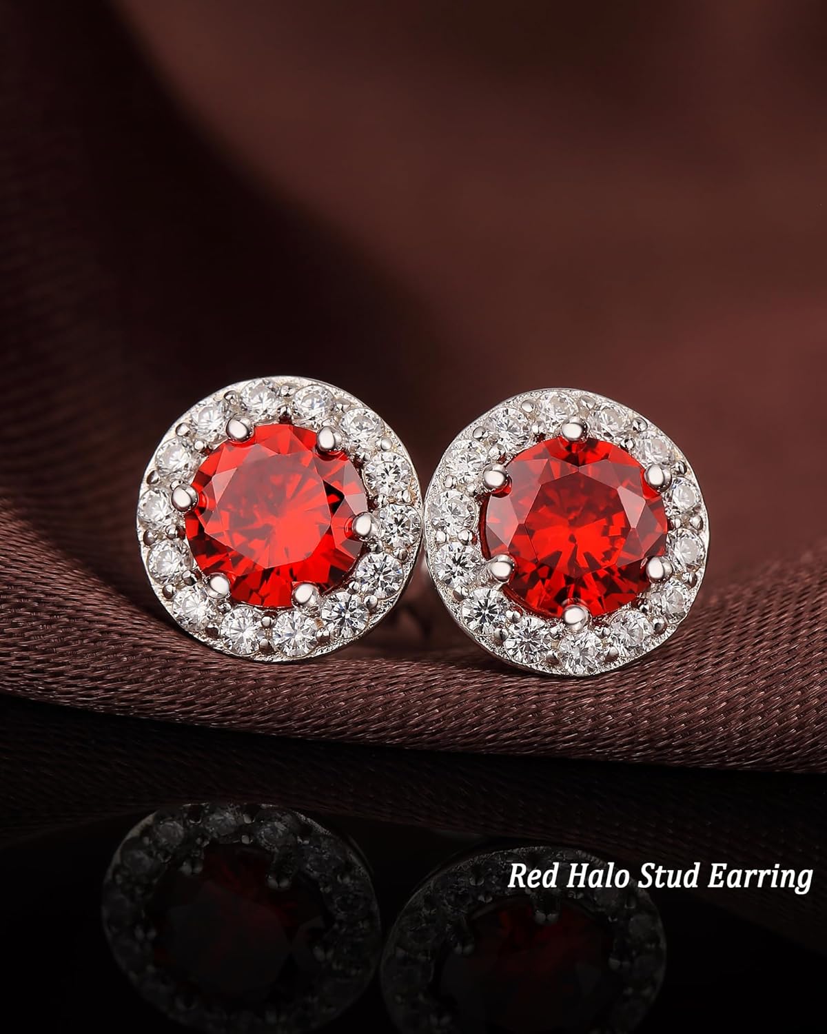 Halo Stud Earrings 925 Sterling Silver Cubic Zirconia Halo Earrings for Women/Men - Image 6