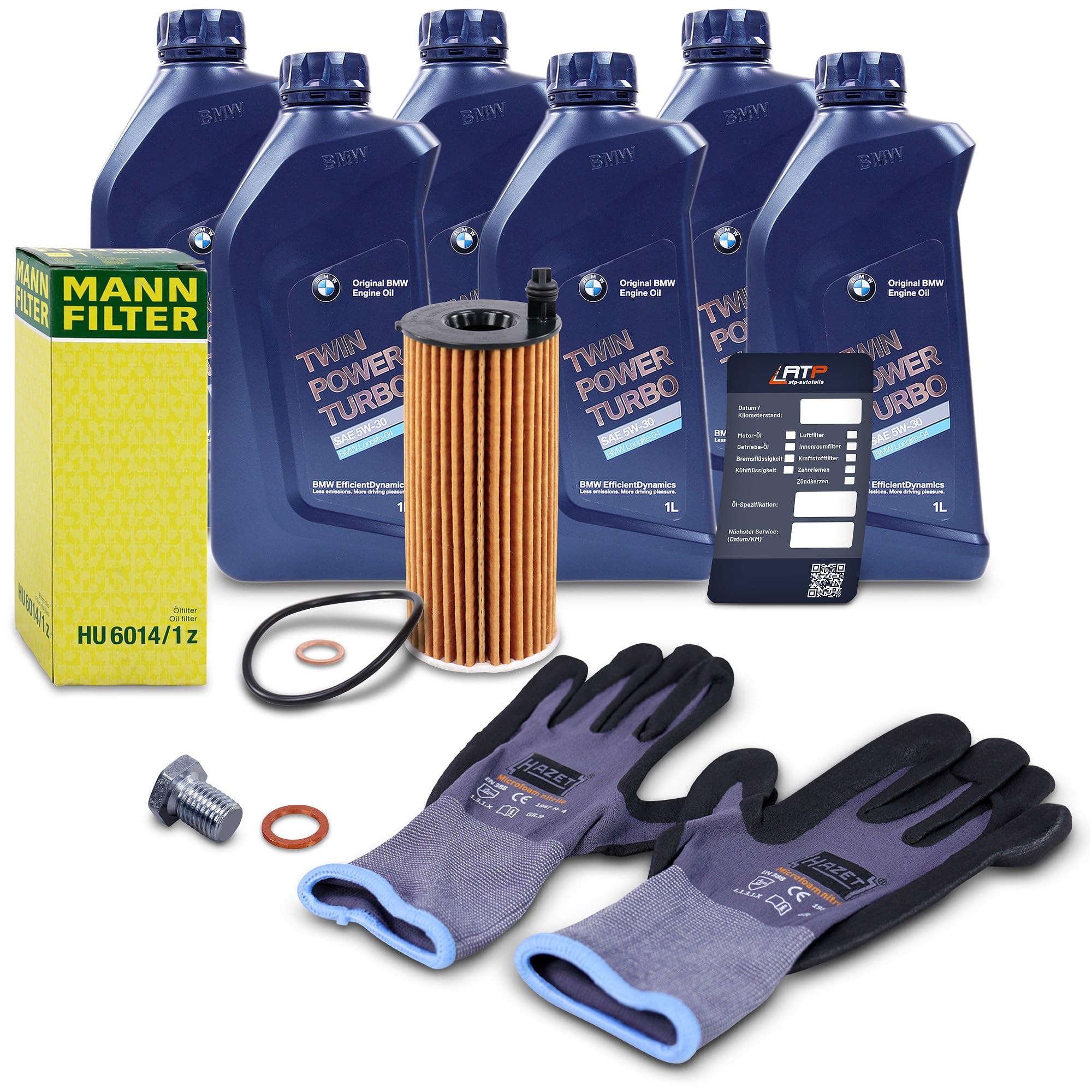 Set bestehend aus Ölfilter + 6l 5W-30 Motoröl 41101438