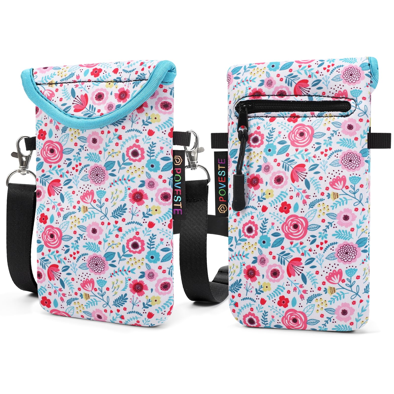 Flap Closure Secure Cell Phone Bag with Card Pocket for iPhone &amp; Samsung