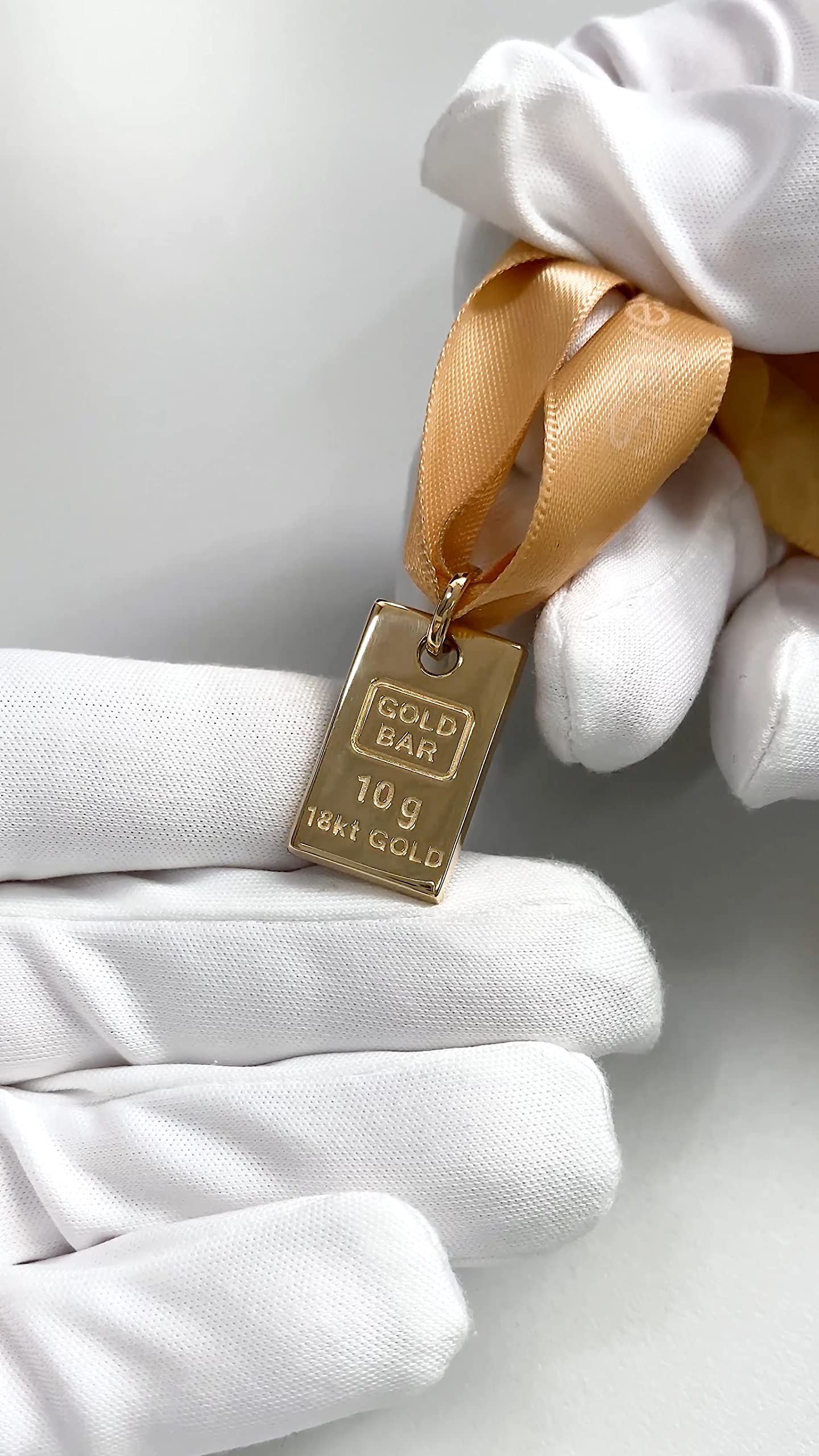 sayes.com Lingotto Pendente Gioiello in oro 18 karati personalizzabile - da 5 o 10 grammi in oro bianco, giallo o rosa