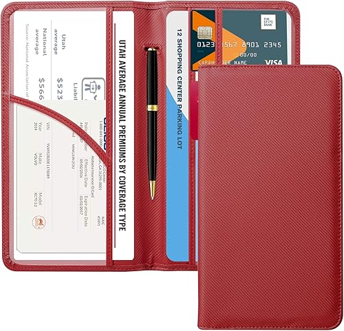 Miniatura 27 de CoBak - Estuche para registro y seguro del auto, organizador para la guantera, accesorio para compartimento de auto o camión, estuche con cierre