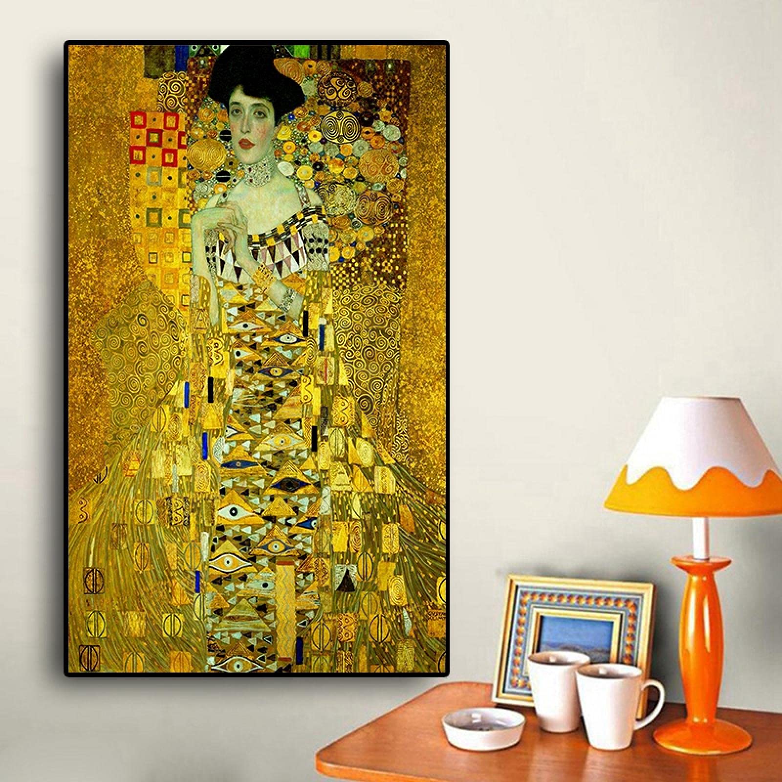 クリムト「抱擁」フレーム付×「アデーレ・ブロッホ=バウアーの肖像」×トートバッグ Amazon.co.jp: おうち美術館 絵画 クリムト アデーレブロッホ