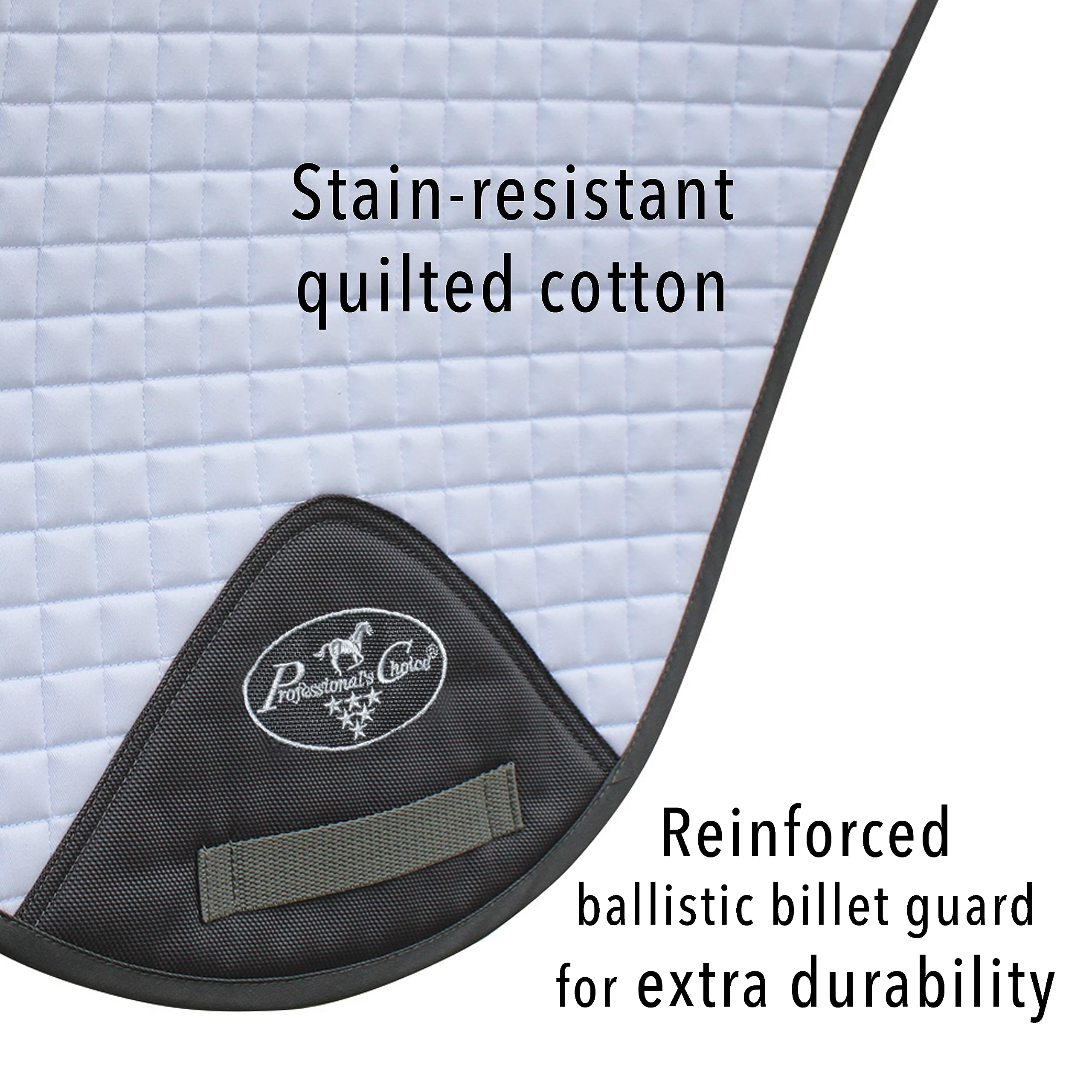 Professional's Choice Saddle Pad | VenTech XC Cross Country Quilt EP500 | White & Charcoal