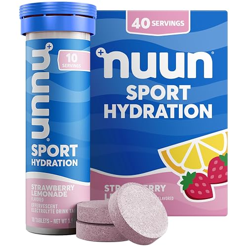 Nuun Sport Electrolyte Tablets, Strawberry Lemonade, 4 Pack
