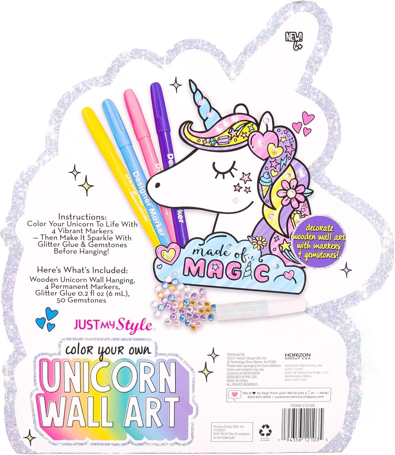 Color Your Own Unicorn Wall Art –Customizable Wooden Unicorn Wall Art ...