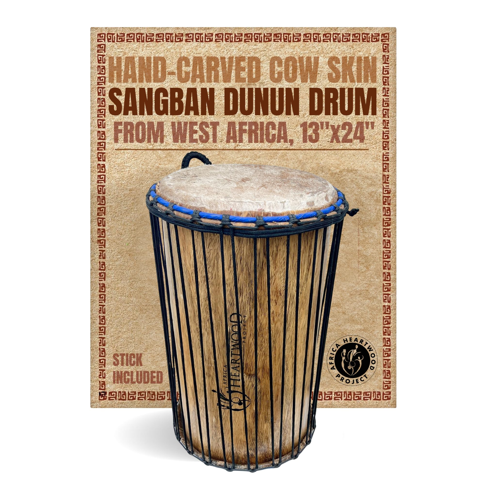 Amazon.com: Africa Heartwood Project Ghana Sangban Dunun Drum