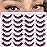 False Eyelashes Russian Strip Lashes Cat Eye Lashes Volume False Lashes D-Curly Fake Lashes zanlufly Reusable 14 Pairs Lashes Pack