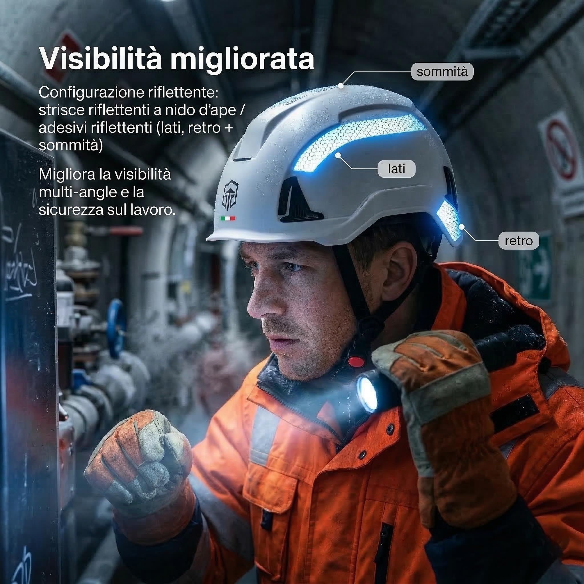 Casco di sicurezza da lavoro W6000C, EN 397 tipo 2 & EN 50365 classe 1, casco da costruzione isolato 1000 V/20 kV, casco di sicurezza con guscio interno in EPS per cantieri, industria e lavoro in