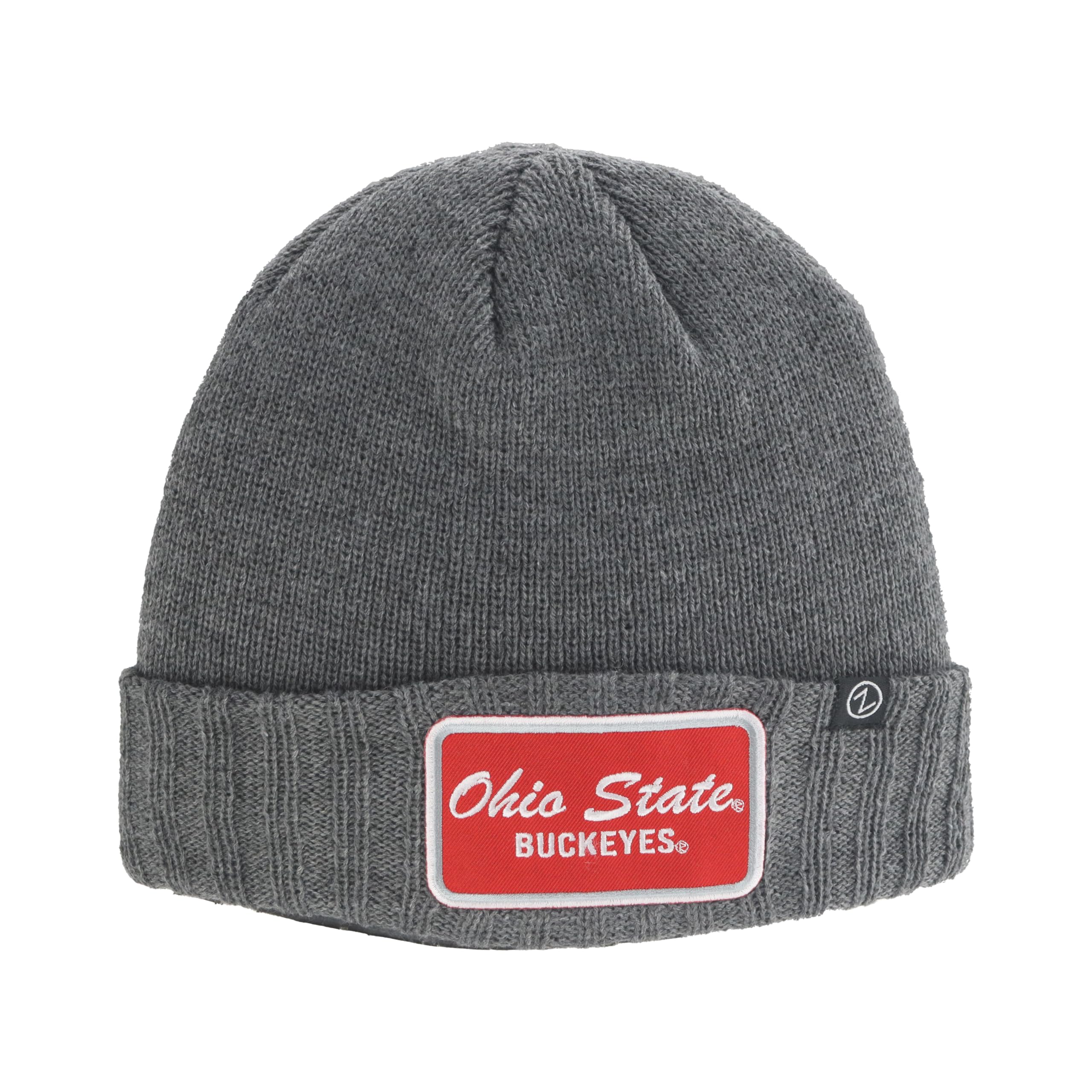 ZHATS Zephyr Standard NCAA Offiziell lizenzierte Beanie-Mütze, Ranger-Aufnäher, Brick Heather