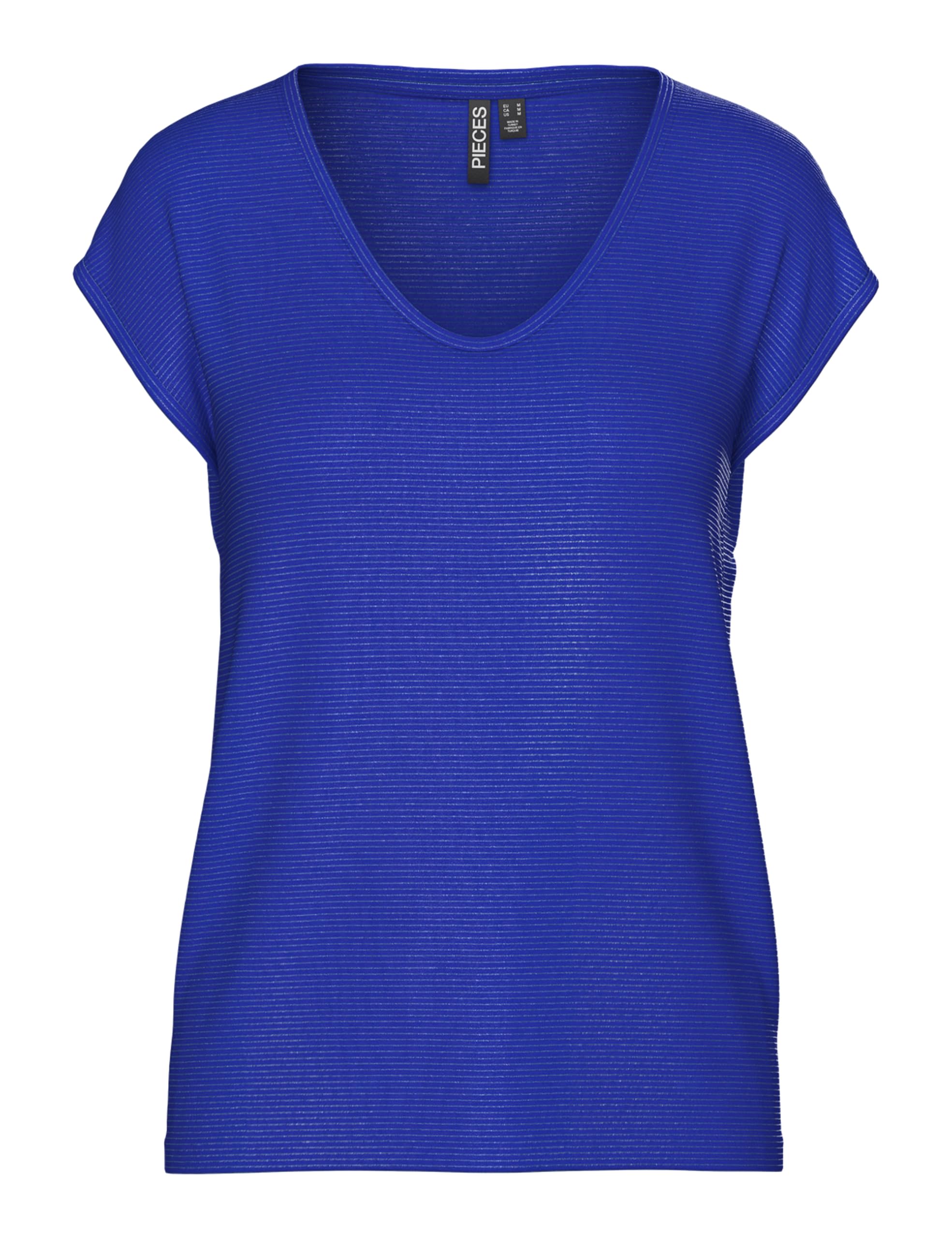 PIECES Pcbillo Tee Lurex Stripes JRS Noos Bc, Bluing, S